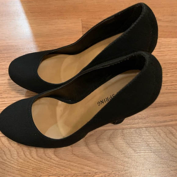 Call It Spring Black Faux Suede Platform Heels - Picture 6 of 11